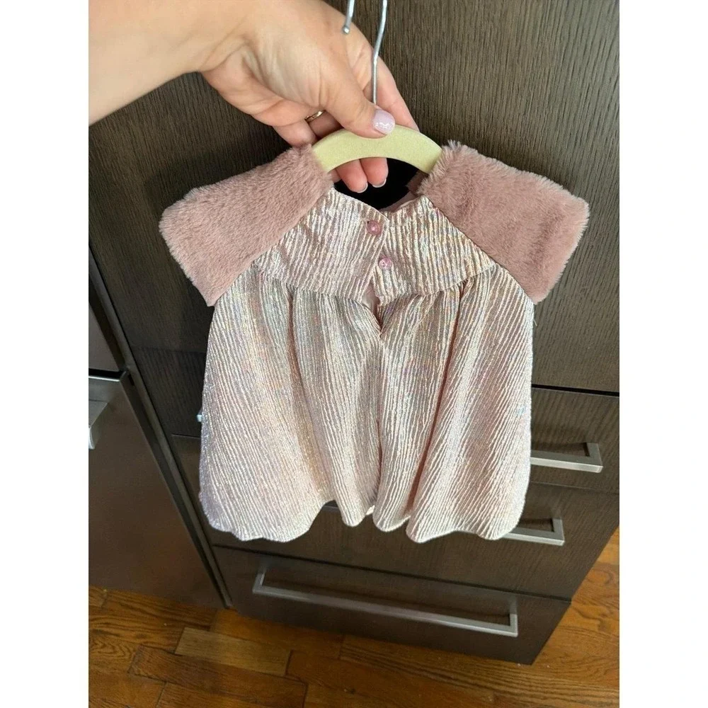 Pippa & Julie‎ shimmer metallic dress girls 12 months